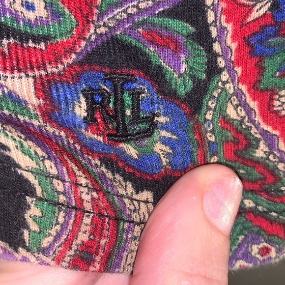Ralph Lauren paisley colorful top medium - Picture 6 of 9
